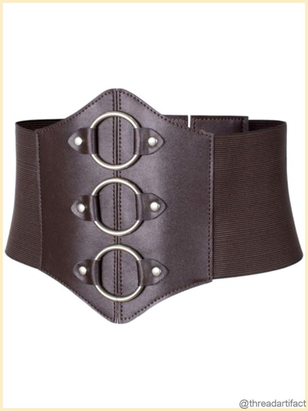 Faux Leather Steampunk Corset Waist Belt Lace-Up Renaissance Costume Accessory